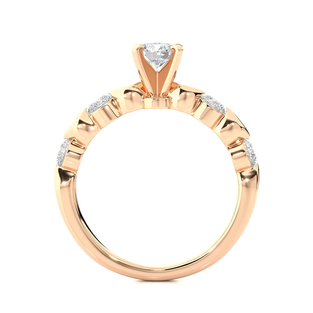 A DAILY WEAR SOLID GOLD DIAMOND RING